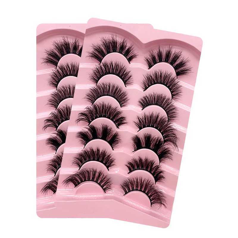 7/5Pairs False Eyelashes 3D Super Fluffy Wispy Faux Mink Eyelashes Cat/Fox Eye Effect Dramatic Lashes Eyelash Extension MakeupXJ250116