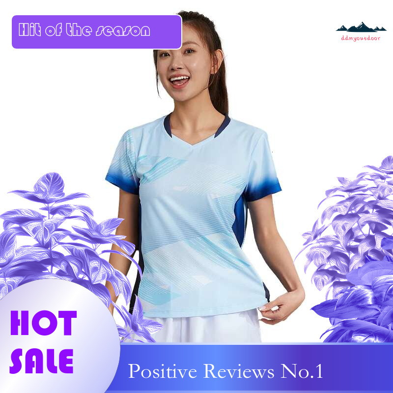Ddmyoutdoor China Domestic Badminton Shirt Women New Sportswear Quick Dry Breathable Table Tennis D Clothes Team Game Short Sleeve Woman Sports Unifor