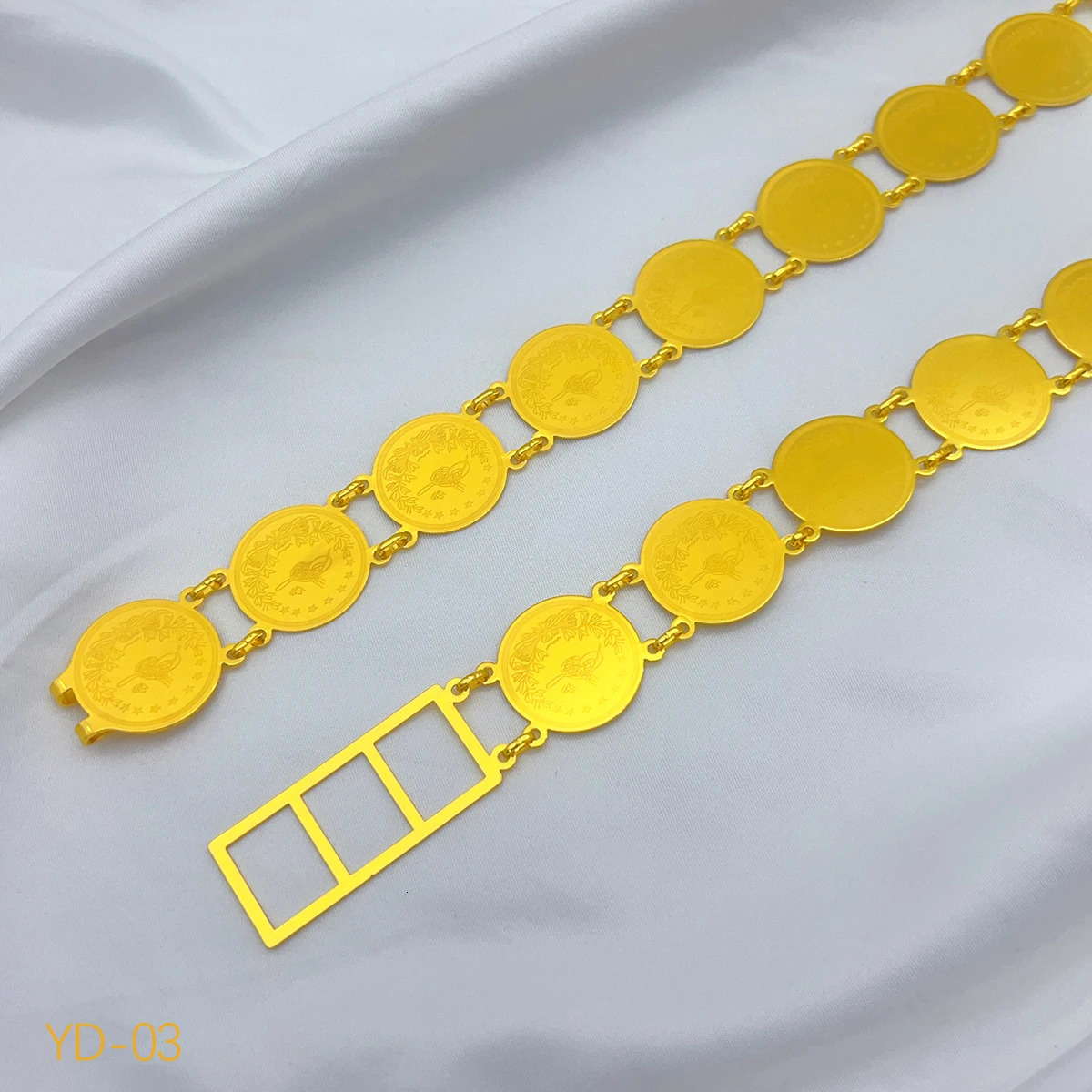 ANIID coin shape waist adjustable length bride with tassel Middle East womens body chain jewelry 250110