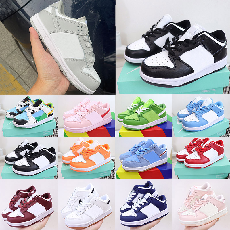 2025 Athletic Kids Shoes For Boy Girl Orange Dairy Cow Baby Skateboard Black White Brazil Boys girls Toddler Outdoor Sports Trainers Size 22-37