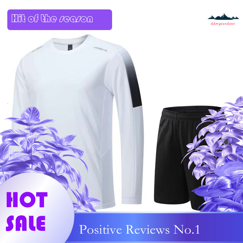 Ddmyoutdoor China Domestic Shirt Shorts Suits Gym Men Sports Soccer Fiess Quick Drying Training Basketball Football Base D Gradient Long Sleeves Set