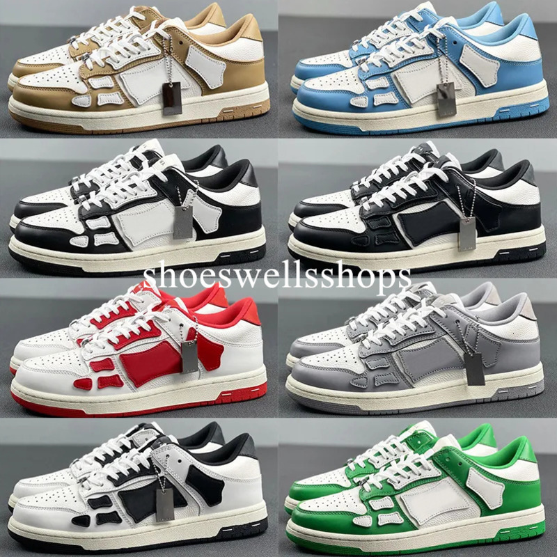 Chaussures de chaussures Skel-top Chaussures décontractées Squelette Offes Runner Top Low Sneaker Skeleton Femmes Men Sneakers rétro Black Blanc