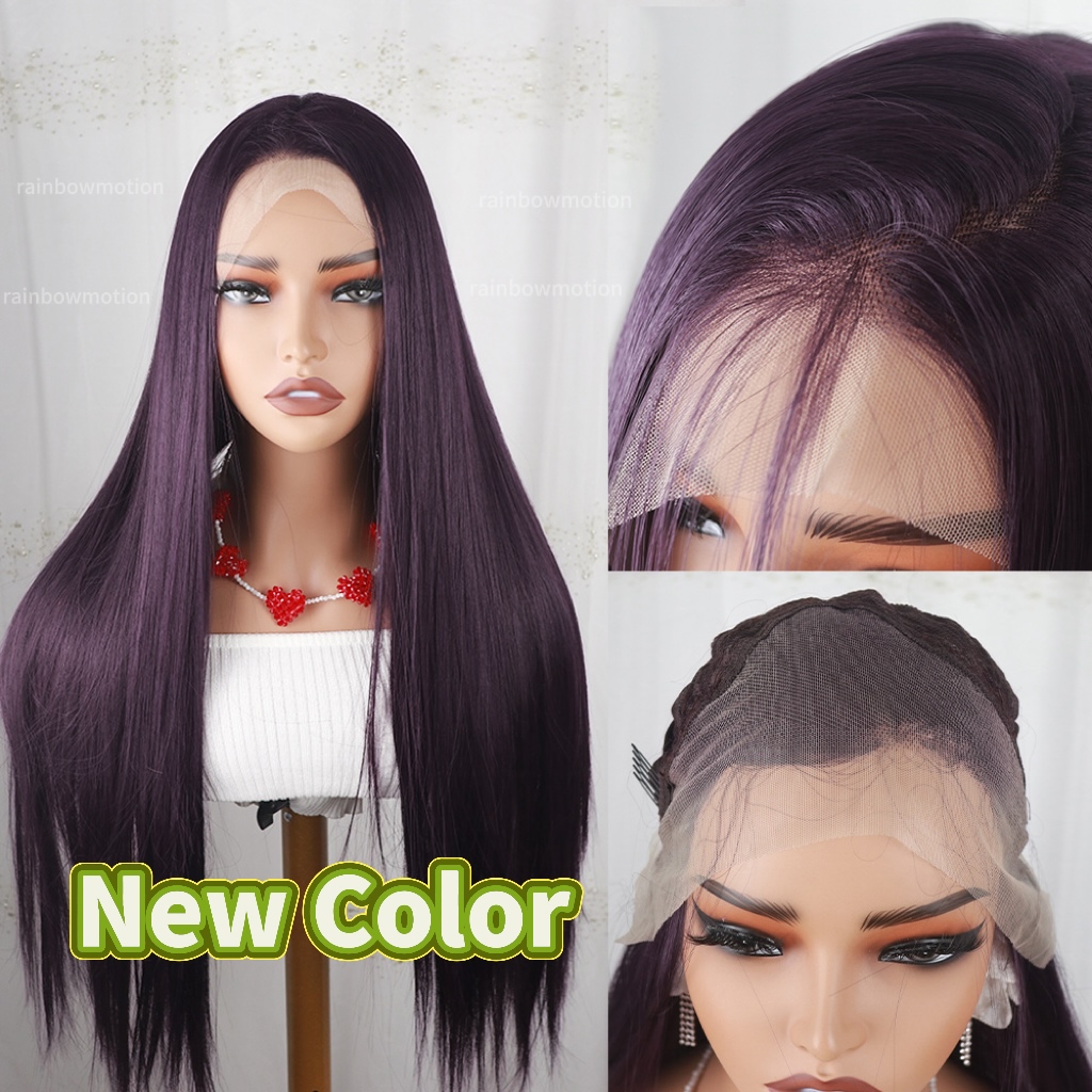 Look Like human hair lace front wigs glueless preplucked Natural synthetic realistic wig Transparent For Black Women