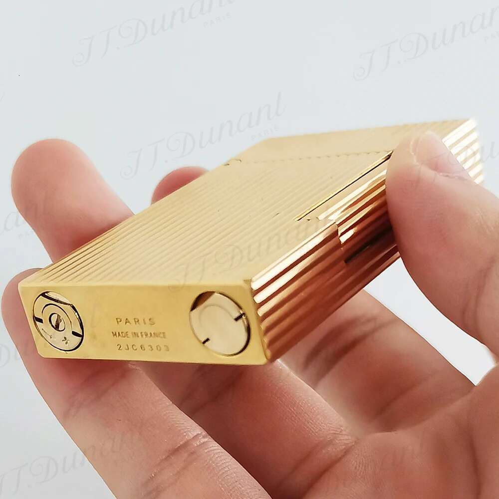 D Brand Butane Lighters Brass Engraved Vertical Es Bright Sound Cigar Smoking Cigarette Accessories For Men Presents