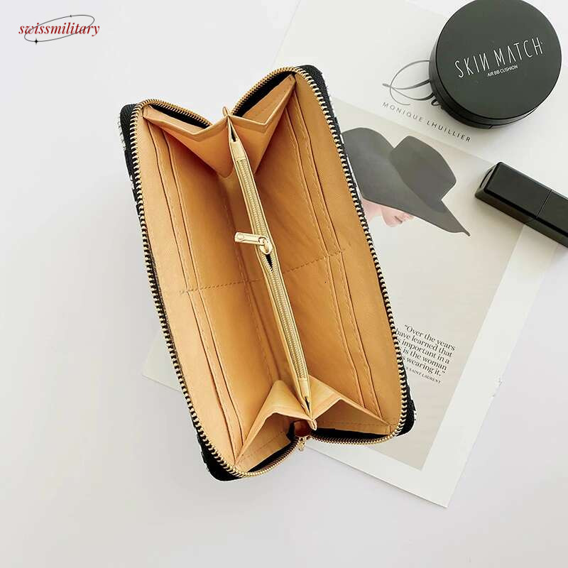 Long Women's Snakeskin Pattern Coin Card Holder Wallets Female Clutch Money Bag Pu Leather Wallet Purse swissmilitary