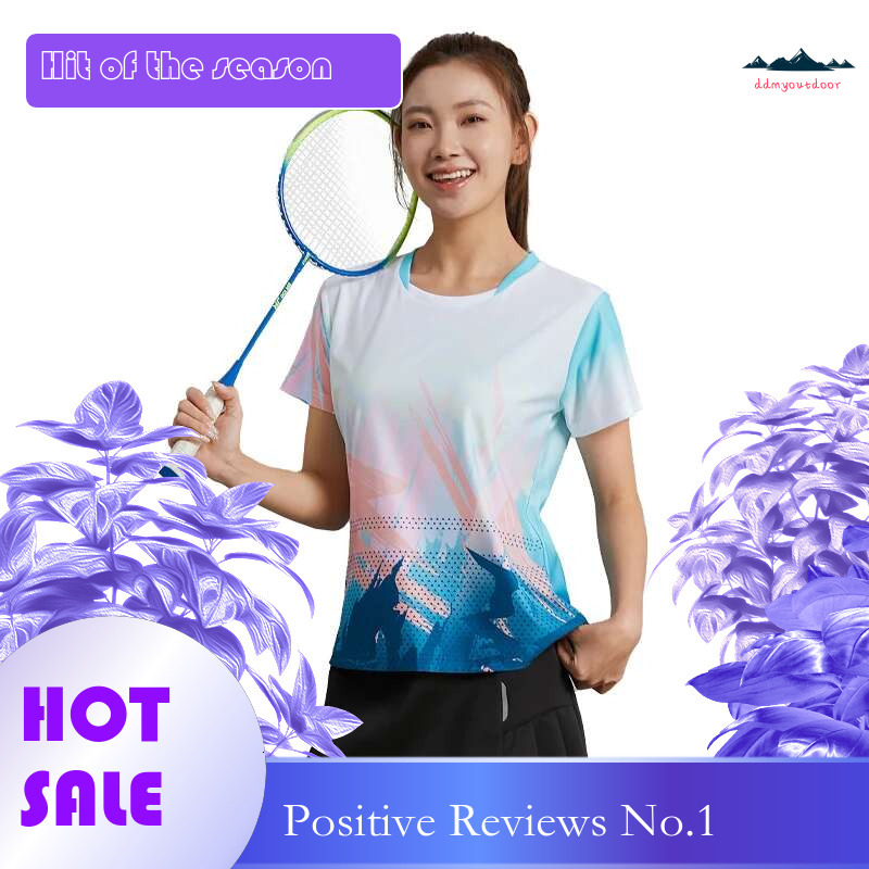 Ddmyoutdoor China Domestic Badminton Jersey New Shirts Outdoor Sports O Neck Table Tennis Shirt Women Running Training Short Sleeves Team Uniform