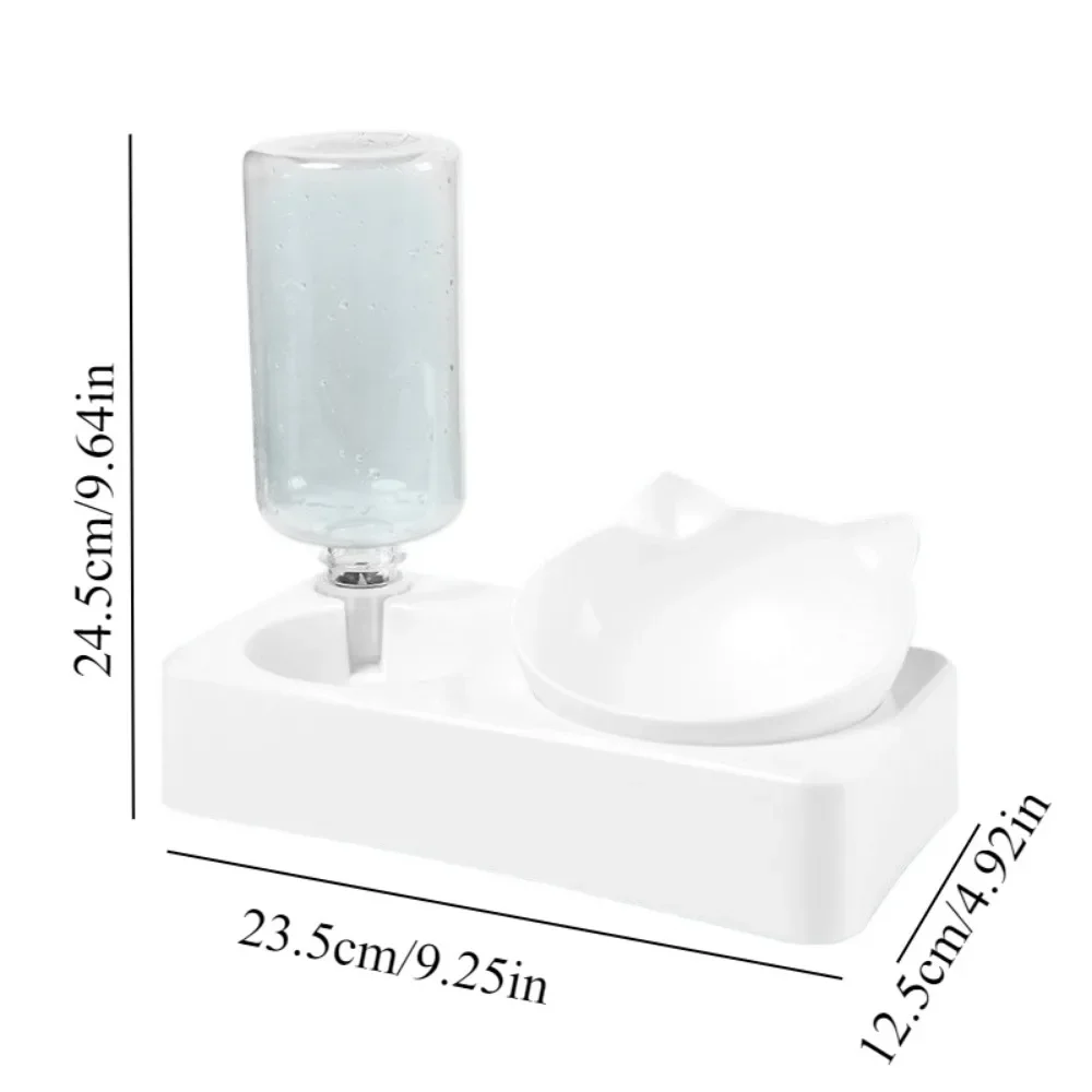 156525 200ml 400ml 15 Degrees Tilted Stainless Cat Bowls Non-slip Base Pets Puppy Cats Food Drink Water Feeder Neck Protection Pet Bowl
