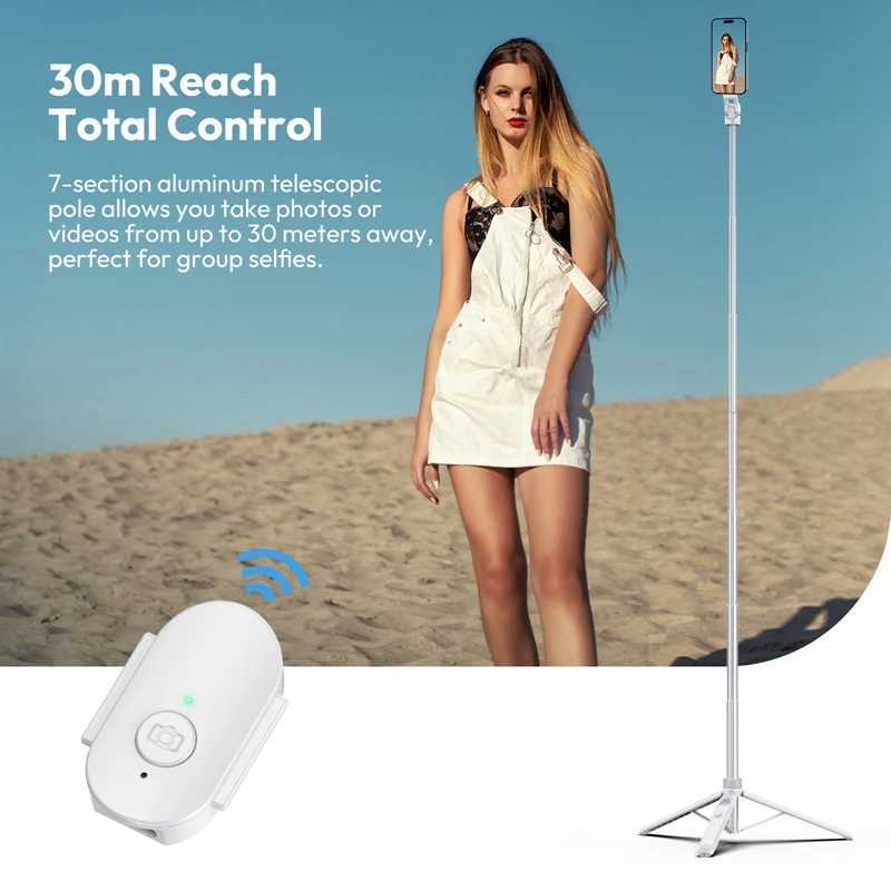 Ulanzi TT88 1.44M Overhead Selfie Stick Vlog Tripod for Phone Magnetic Clamp Wireless Remote Extension Tripod for Live-streaming Z250116