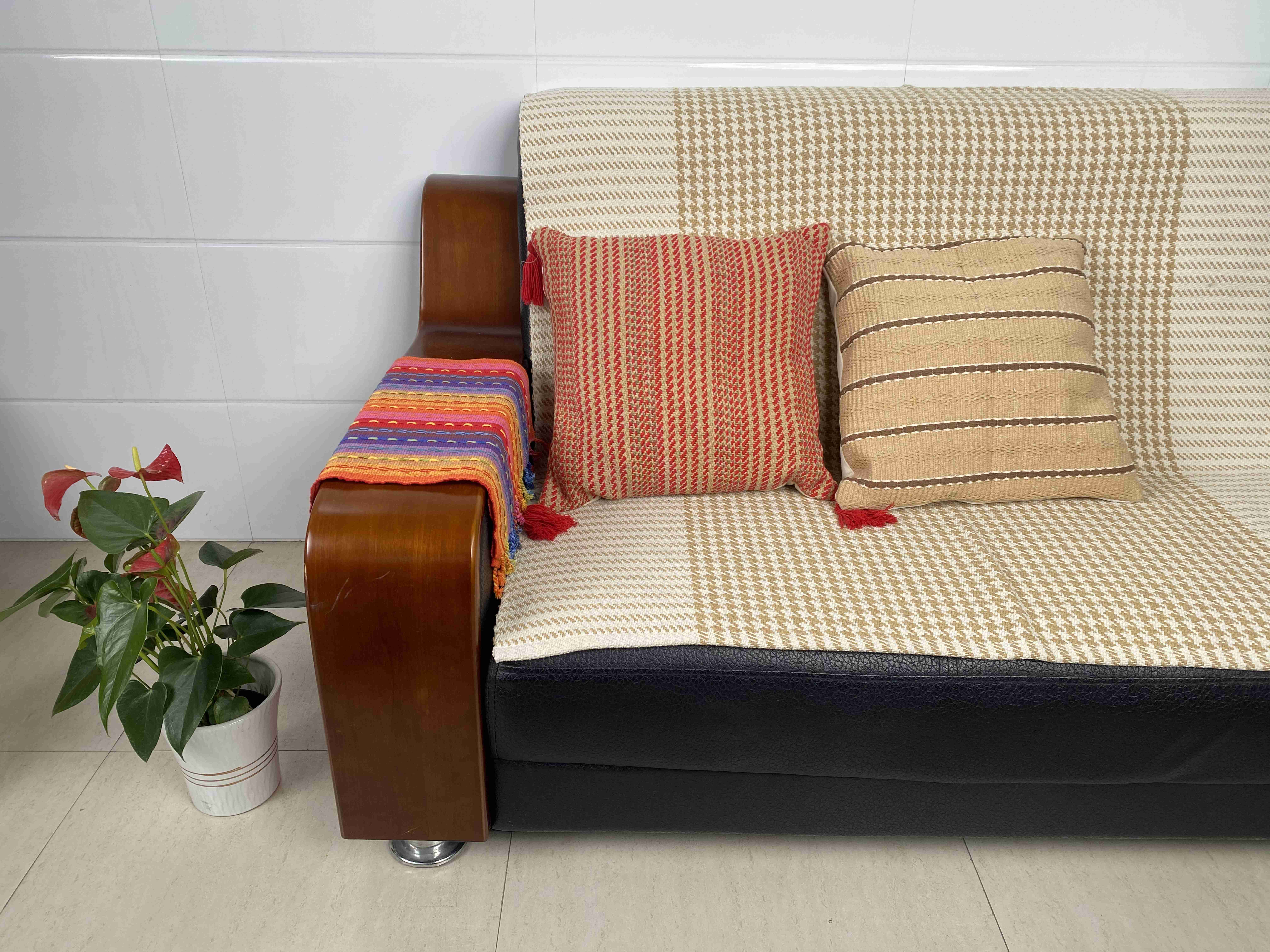 Natural Textured Fabric Cushion Covers Stylish Addition for Your Comfortable Living Space