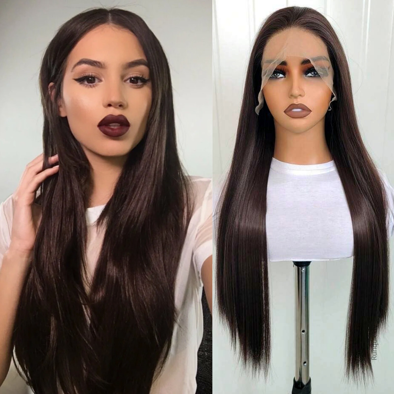 Look Like human hair lace front wigs glueless preplucked Natural synthetic realistic wig Transparent For Black Women