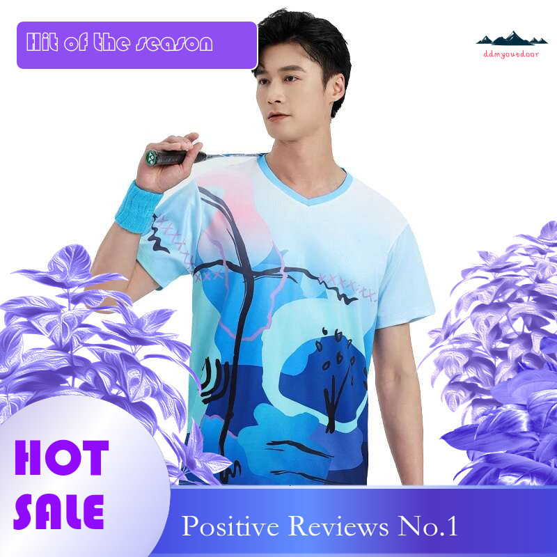 Ddmyoutdoor China Domestic Men Badminton Short Sleeves Quick Dry Tennis New Fiess Running Sport Fashion Shirts Training Breathable Uniform Game Jersey