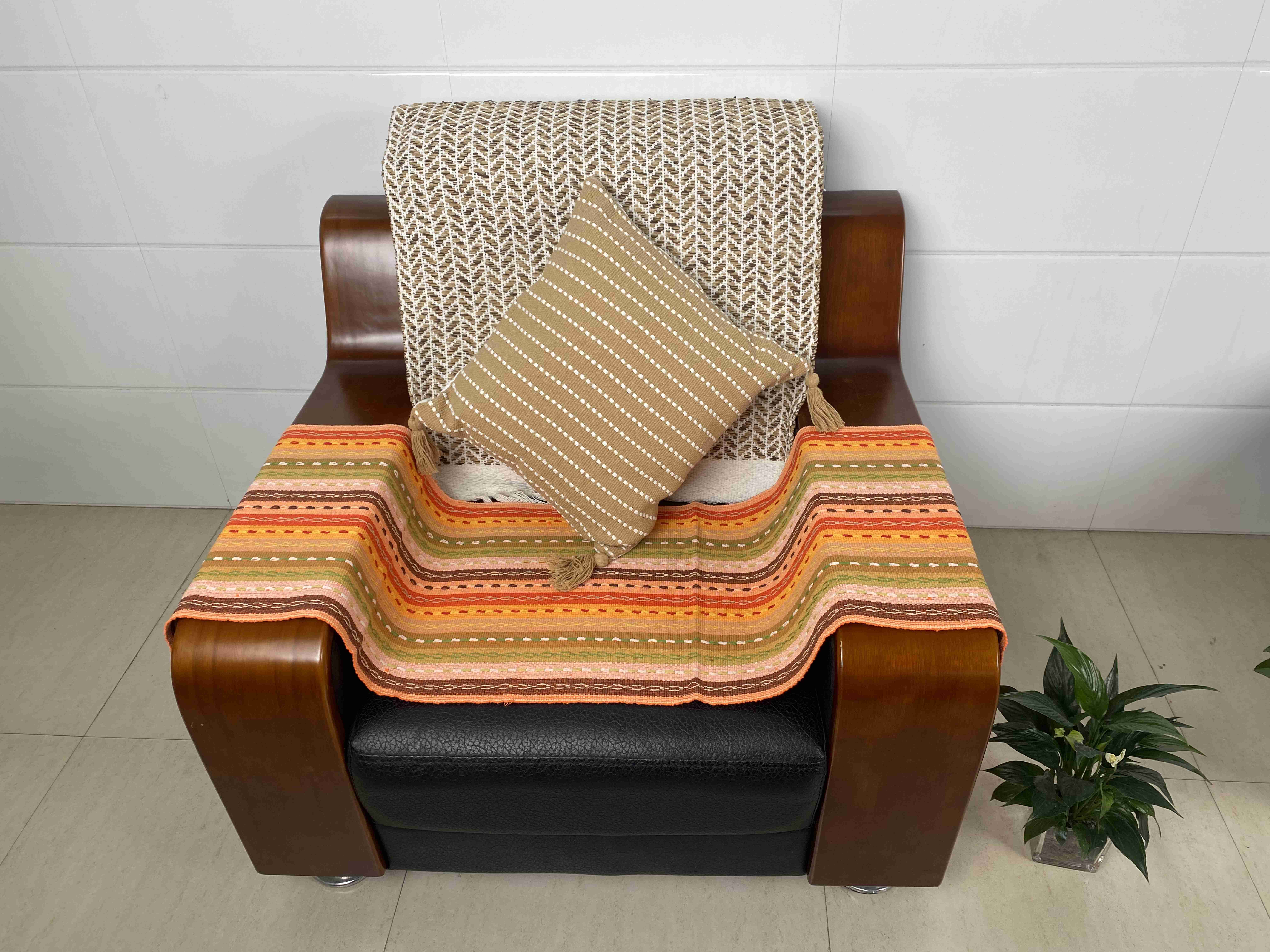 Vibrantly Colored Handcrafted Fabric Cushion Covers - Breathable and Long-Lasting