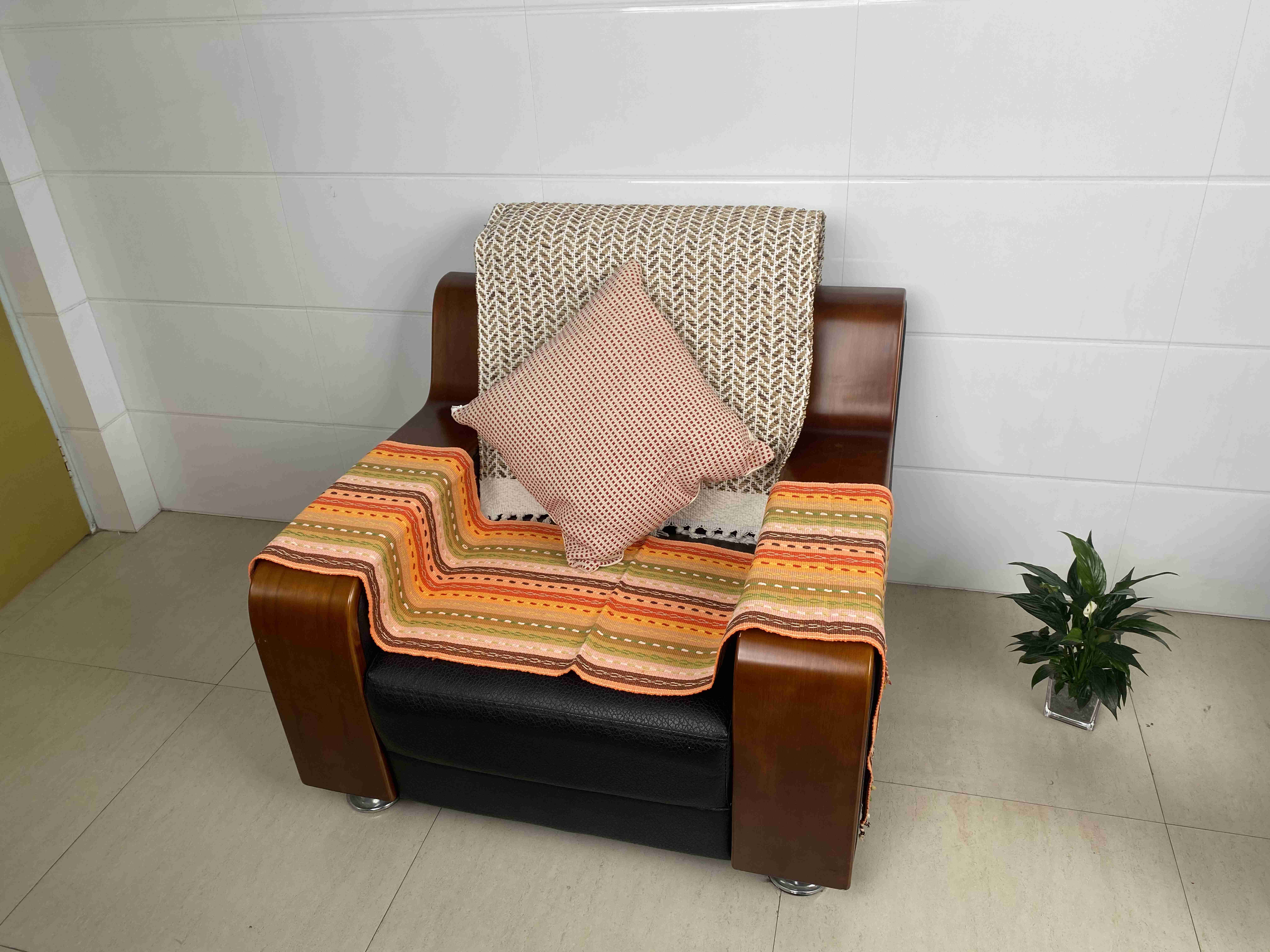 Versatile Living Room Fabrics - Durable Textured Finish Pillows for Home Decor