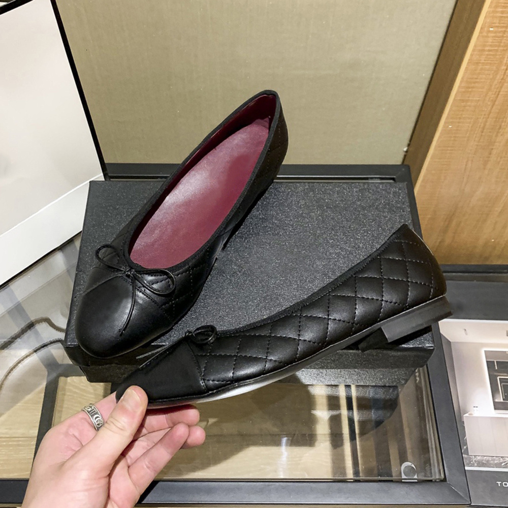 Luxury Ballet Flat Dress Shoes Designer Sandals Boat Shoe Womens Fashion Bowtie Low Chunky Slingbacks Women French Apricot Sole Sandal