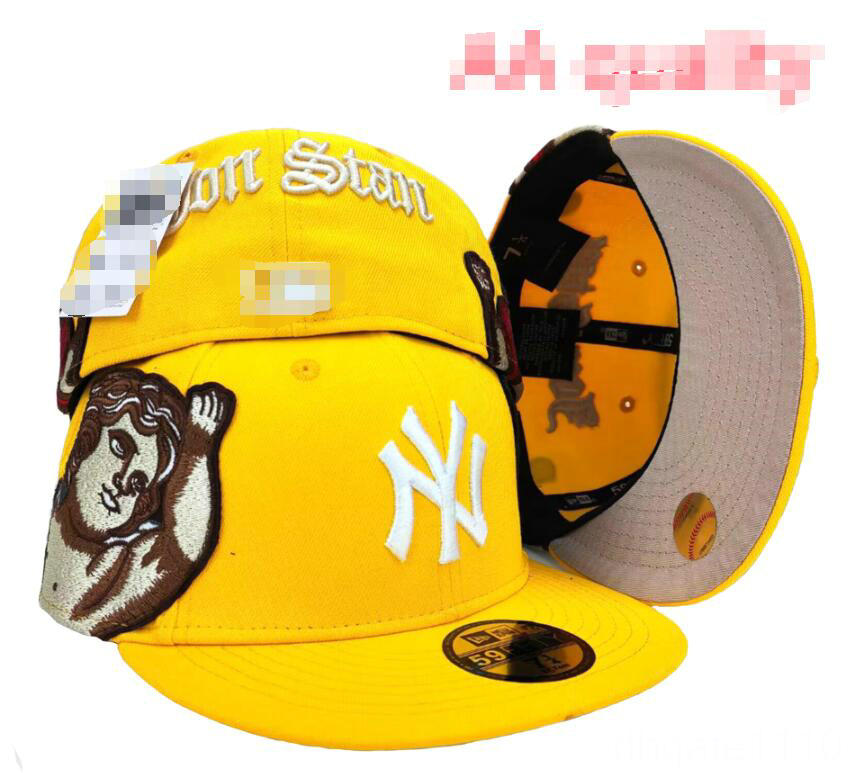 Baseball Jon & Stan Yankees Mens Baseball Team 2024 World Series Champions Full Closed Caps Summer Letter Bone Black Color Casual Sport Flat Fitted Hats a1