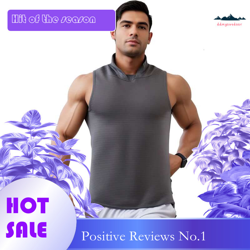 Ddmyoutdoor China Domestic Men Running Gym Vest Solid Bodybuilding Quick Dry Workout Tops Basketball Football Marathon Trainning Breathable Tank