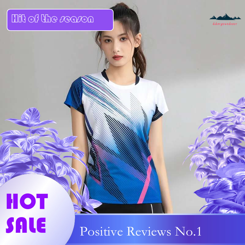 Ddmyoutdoor China Domestic Women Badminton Shirts New D Fashion Table Tennis Running Sport Quick Dry Breathable Top Game Outdoor Training Short Sleeve