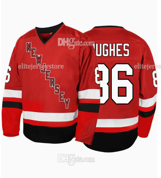 Personalized Custom Hockey Jersey Jack Hughes Hischier Bratt Meier Hughes Allen Embroidered Letter Number Design