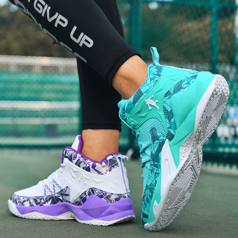 Hot Yuanyang basketball shoes fashion new high-top sports shoes mesh breathable training shoes for men and women