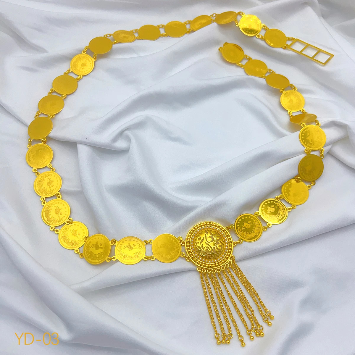 ANIID coin shape waist adjustable length bride with tassel Middle East womens body chain jewelry 250110