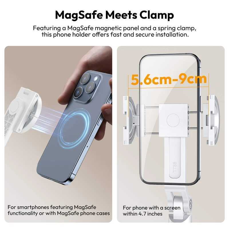 Ulanzi TT88 1.44M Overhead Selfie Stick Vlog Tripod for Phone Magnetic Clamp Wireless Remote Extension Tripod for Live-streaming Z250116