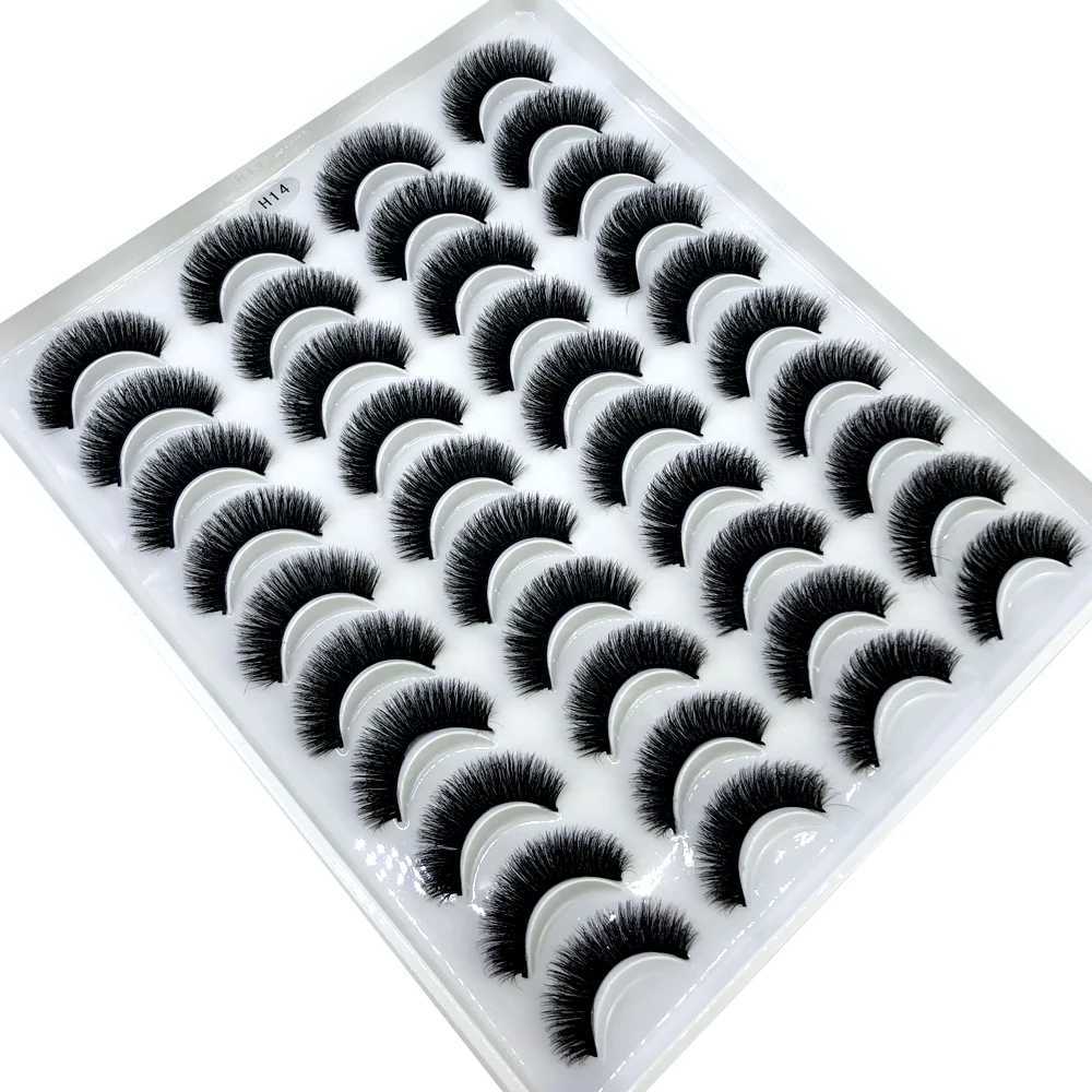 2023 New 20 pairs natural long 3D mink false eyelashes fake lashes makeup kit Mink Lashes extension eye lashes short eyelashesXJ250116