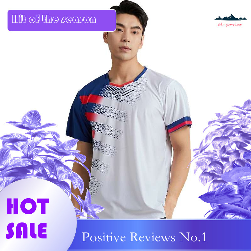 Ddmyoutdoor China Domestic Badminton Shirt Men Running Gym V Neck D Print Short Sleeve Team Game Custom Quick Dry Tennis Tee Sports Golf Pingpong Shir