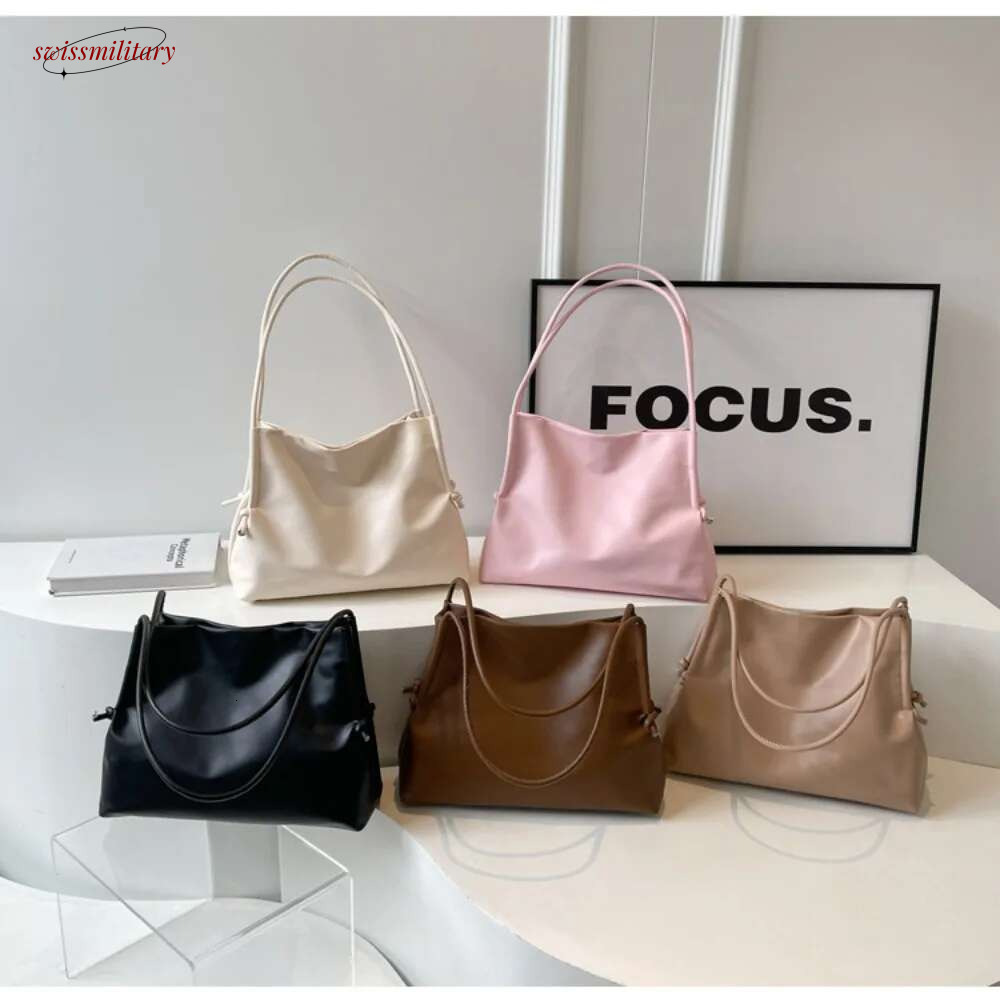 High Capacity Hand Fashion PU Popular Tote Trendy Temperament Shoulder Bag Female swissmilitary