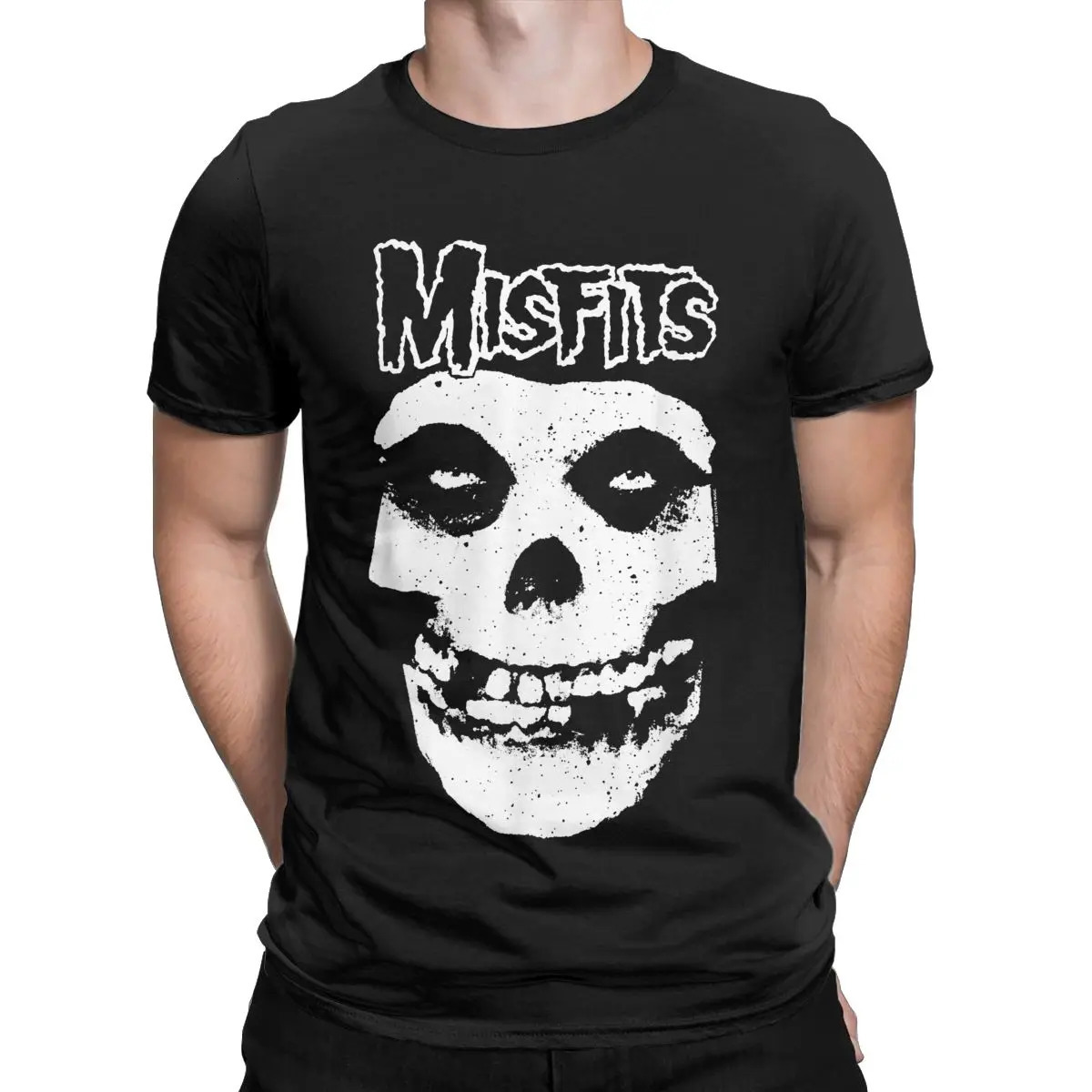 Misfits Skull Gothic Harajuku Mens T Shirt Hip Hop Punk Skull Y2K Vintage Tee Shirt Short Sleeve Round Neck T-Shirts Cotton 250115