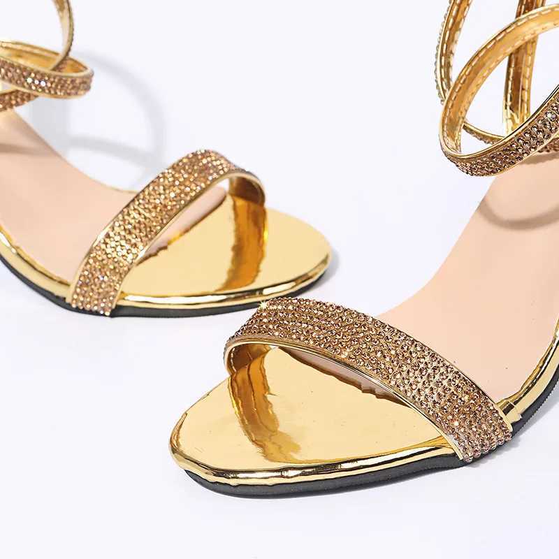 Sexy Women Sandals High Heels Shiny Rhine Summer Shoes for Party Sandals Womens Elegant Prom Dress Pumps Big Size WSH4602XJ2500305