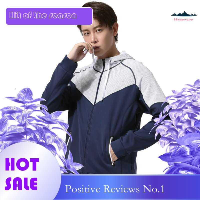 Ddmyoutdoor China Domestic Men Running Sport Jacket Fiess Workout Causal Training Jogging Hooded Outdoor Winter Autumn Patchwork Zipper Sweatshirt