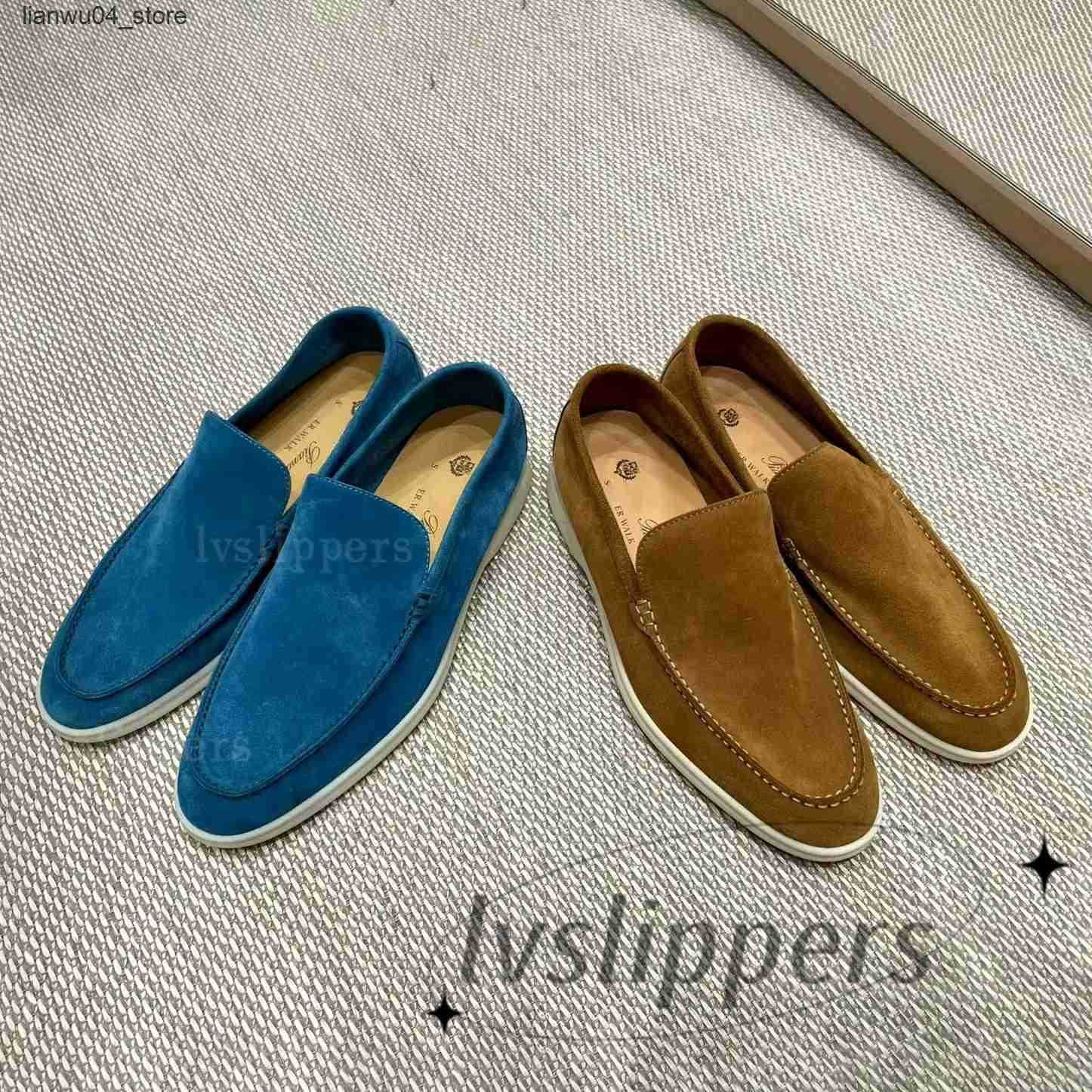 Dress Shoes Designer shoes summer walk loafers Men real suede Flat Heel Casual Shoes Men tennis vintage loafers suede dress shoe Genuine Leather sne H250117