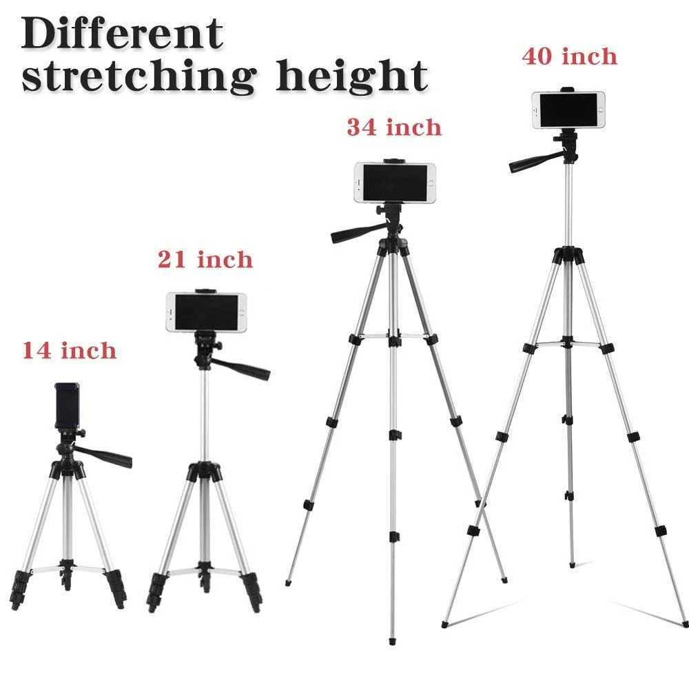 Camera Phone Tripod Selfie Stand Portable AdjustableStand Mount Smartphone Holder Clip Control Live Video Youtube Photography Z250116