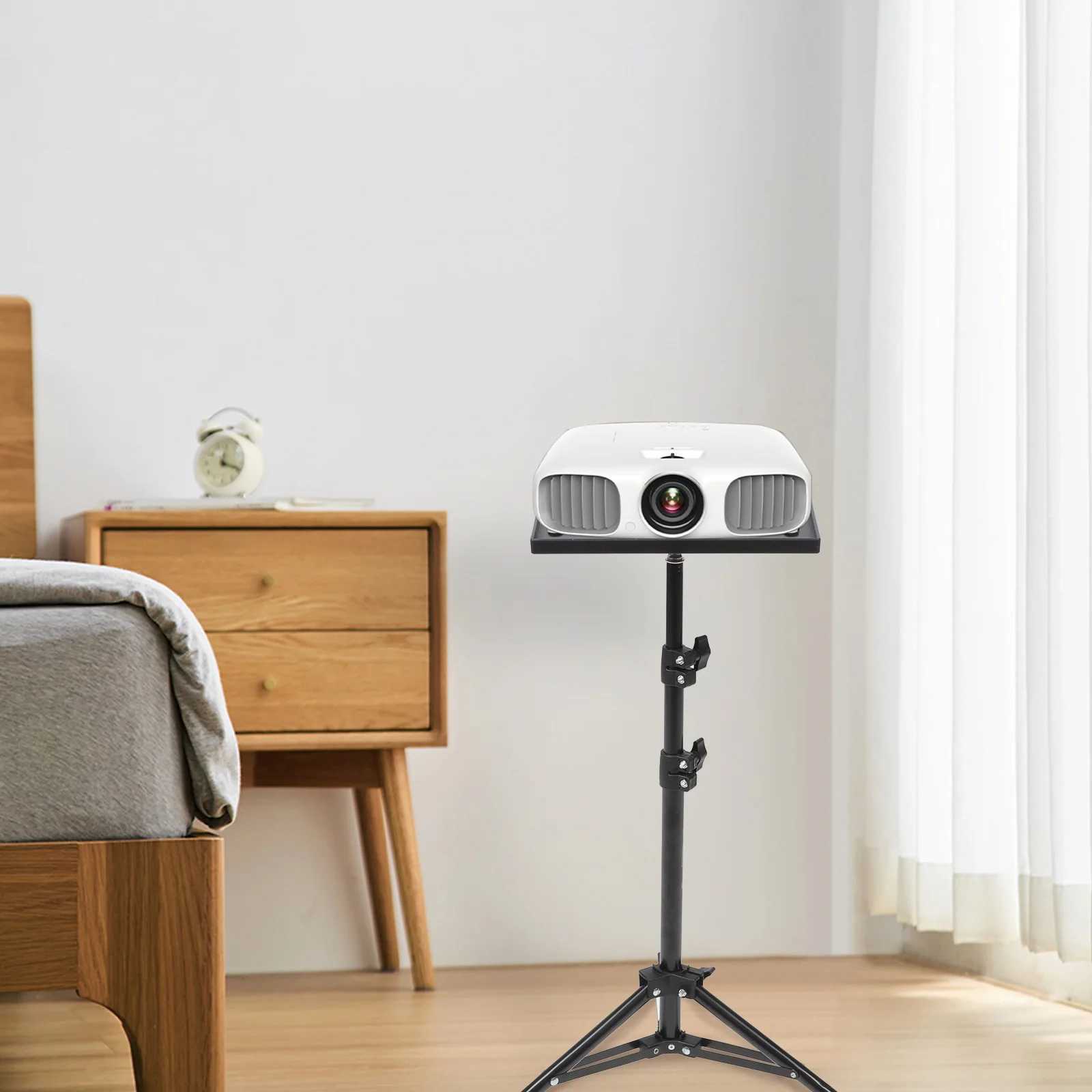 Universal Projector Tripod Stand Adjustable Height Tabletop Floor Projector Stand Bracket Camera Laptop Platform Holder Z250116
