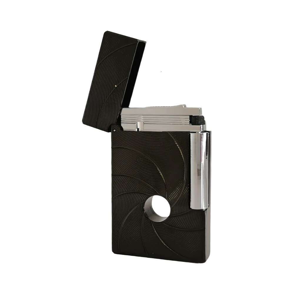 Dupont Gas Lighter Metal Engraving Soft Flame Cigarette Smoking Accessory Man Father Cool Gift Cigar Tools