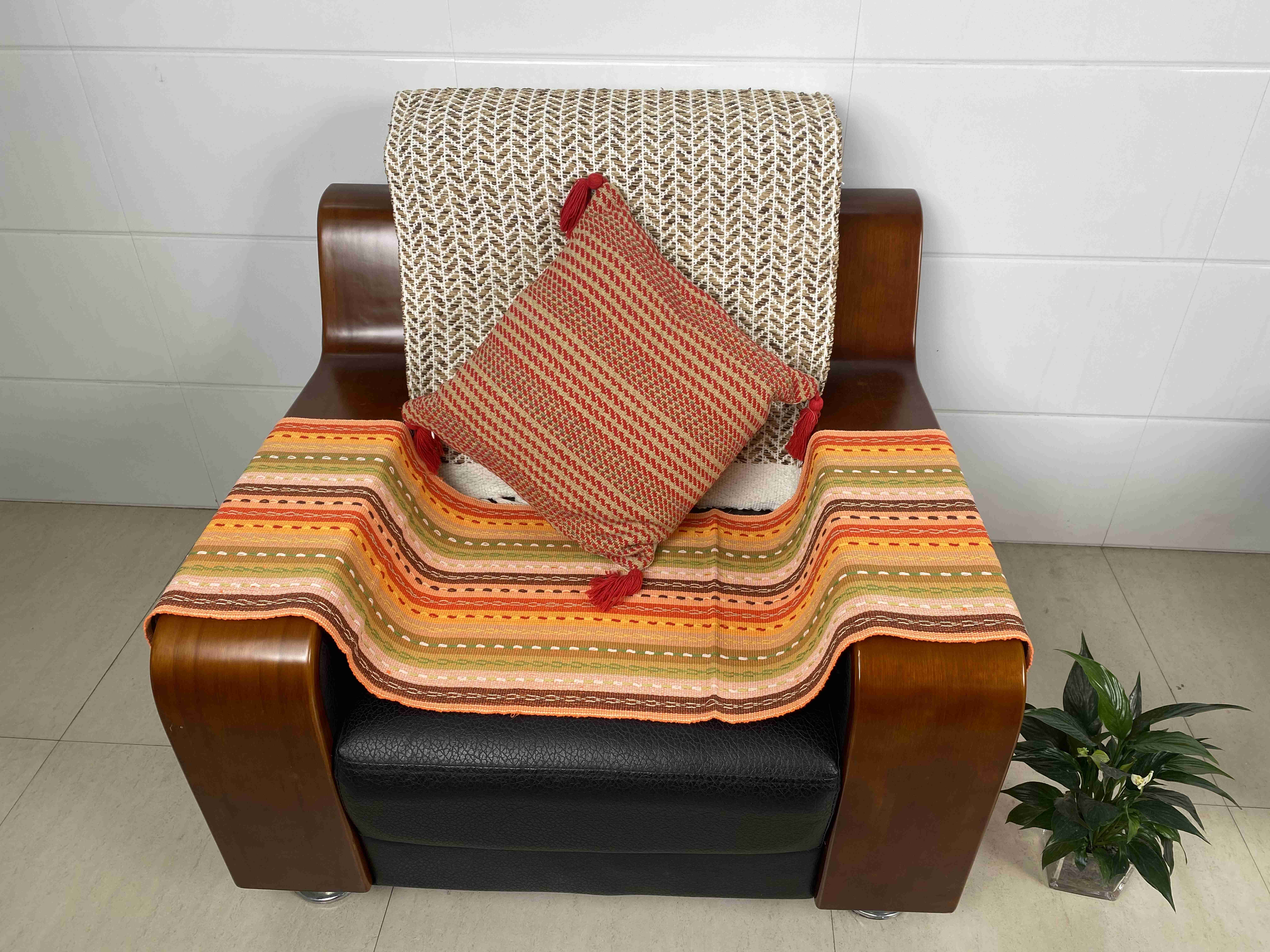 Natural Textured Fabric Cushion Covers Stylish Addition for Your Comfortable Living Space