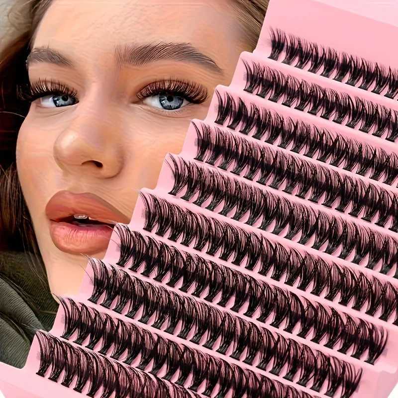200pcs Mixed Lash Clusters 9-16mm Individual Lash Extension D Curl False Eyelashes Use DIY Cat Eye Lash ExtensionXJ250116
