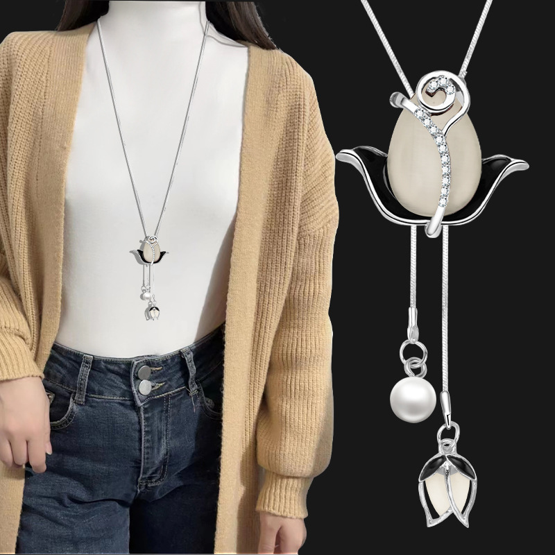 Stylish Layered Necklace with Pearls and One-of-a-Kind Charm Accents