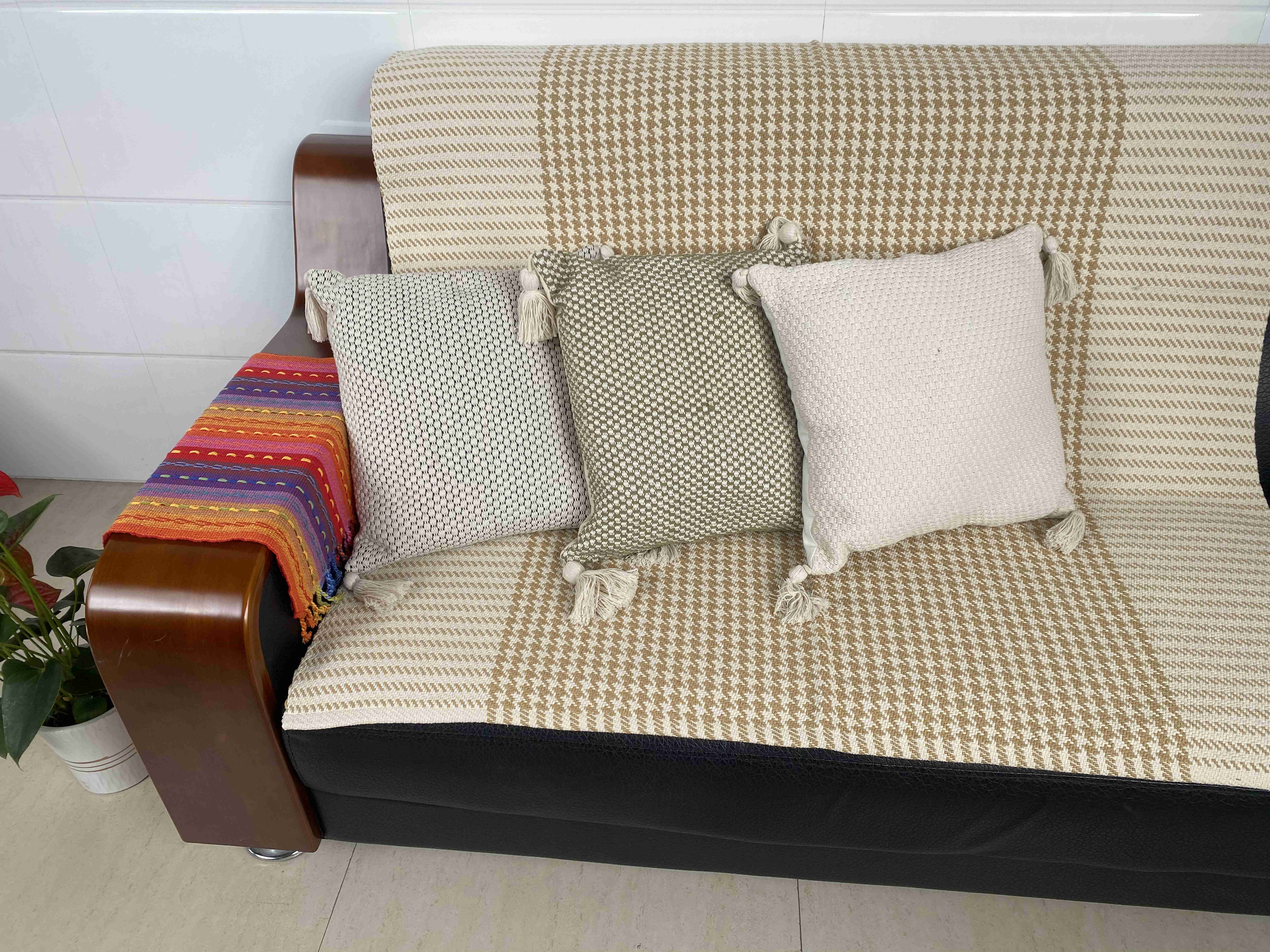 Living Room Essentials Luxury Handwoven Fabric Cushions with a Unique Textured Finish