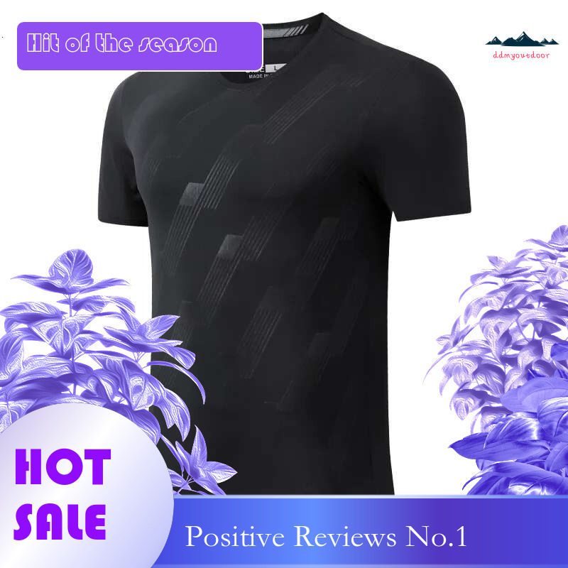 Ddmyoutdoor China Domestic Training Print Short Sleeves Men Running Sport Workout Quick Dry Breathable Fiess Tee Fashion Silk New Polyester Outdoor To