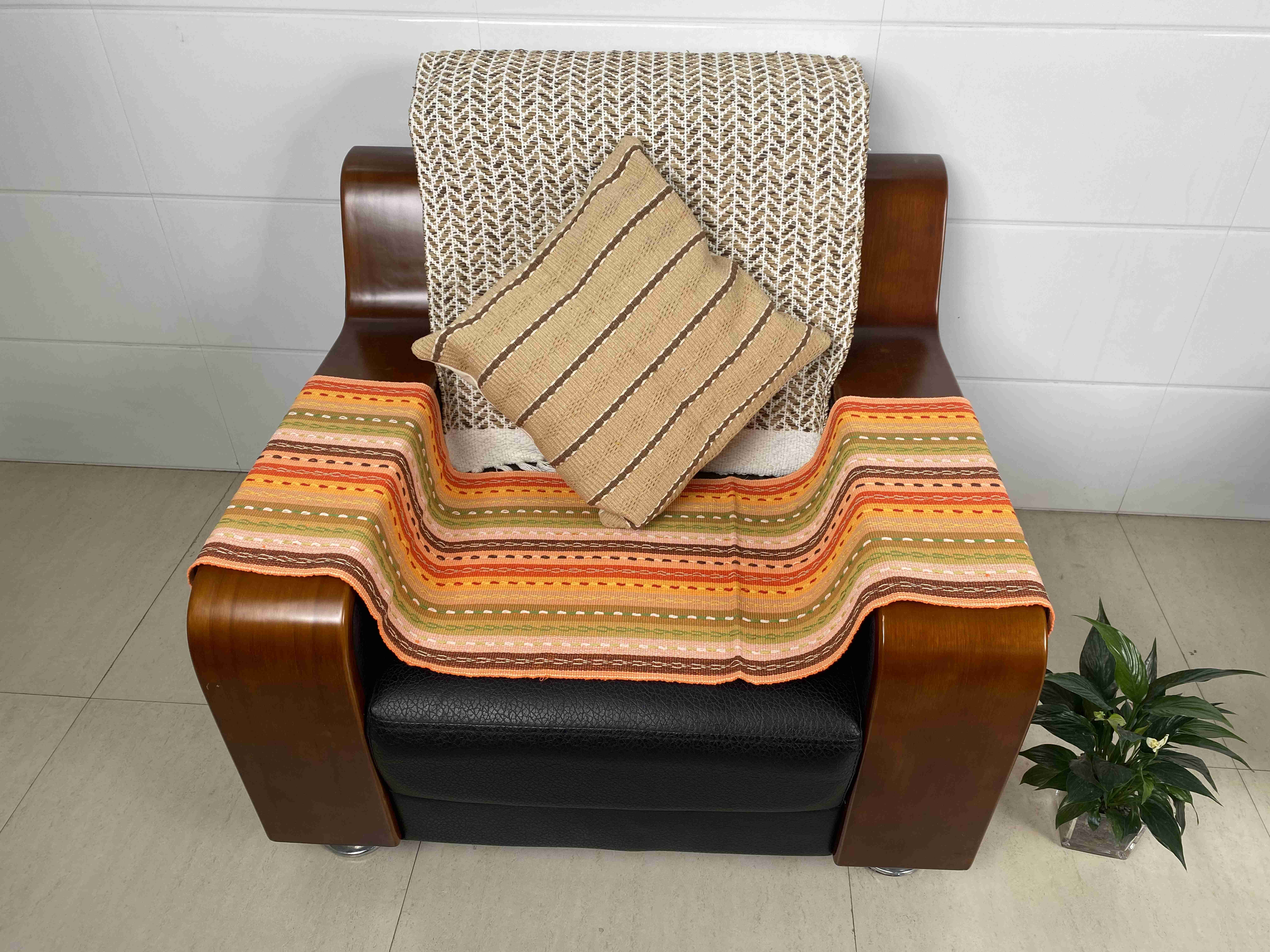 Natural Textured Fabric Cushions - Versatile Design for Elegant Living Spaces