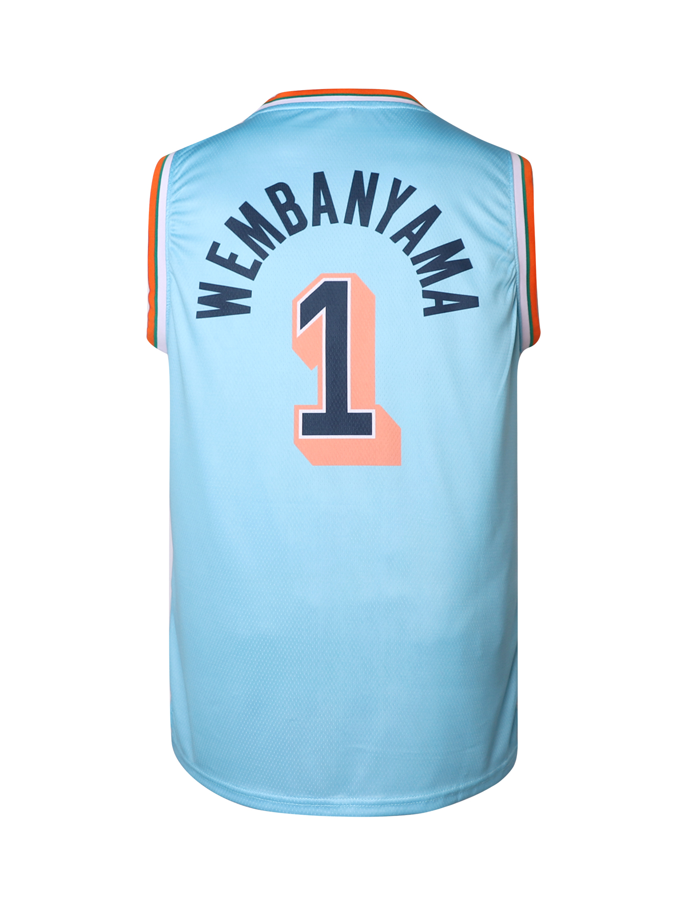 Mens #1 Wembanyama Basketball Jersey Breathable & Stretchy Sleeveless Sports Uniform for Training, Competition & Parties S-XXXL