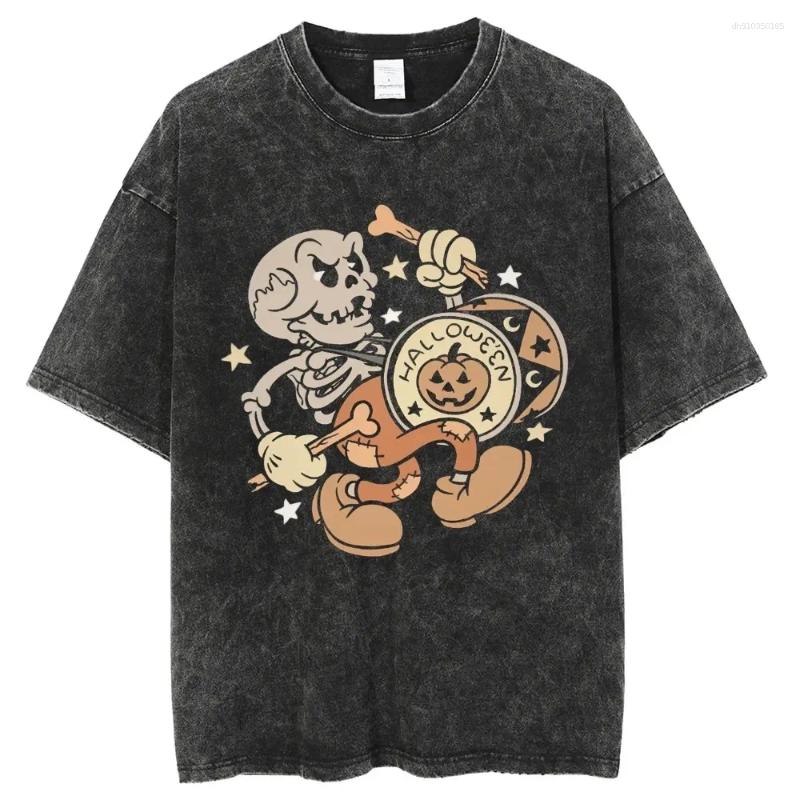 Men's T Shirts Favorite Scary Movie Washed Shirt Men Women Graphic Cotton Tshirt Unisex Harajuku Short Sleeved Streetwear T-shirt