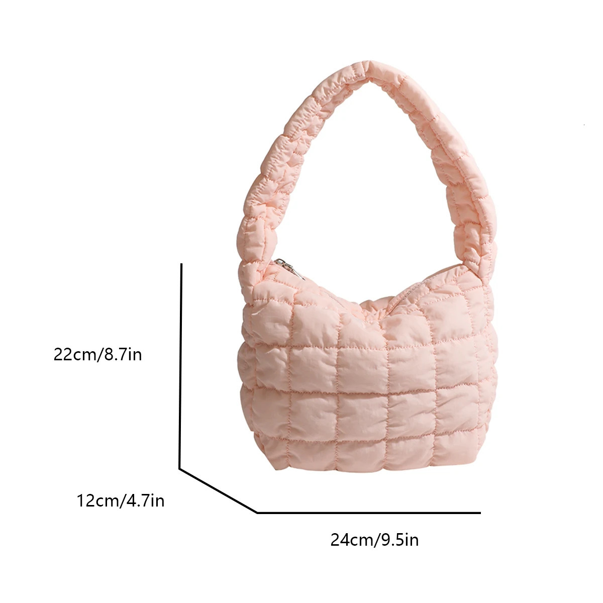 JIOMAY-Fashion Quilted Padded Crossbody Bag Pleated Bubbles Cloud Shoulder Bags High-Capacity Tote Bucket er Bag Handbags 250110