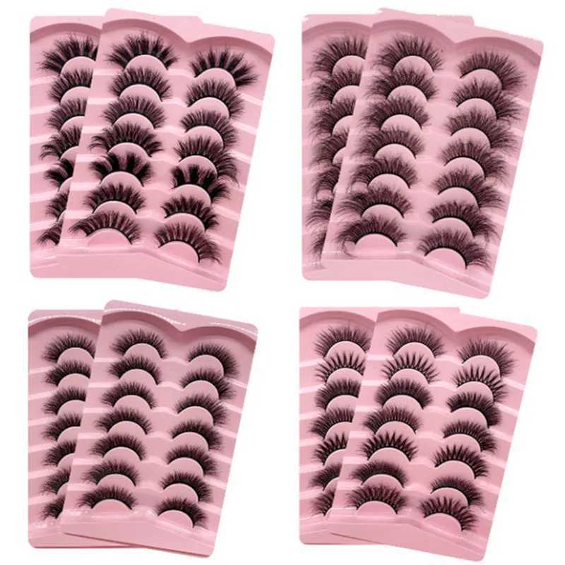 7/5Pairs False Eyelashes 3D Super Fluffy Wispy Faux Mink Eyelashes Cat/Fox Eye Effect Dramatic Lashes Eyelash Extension MakeupXJ250116