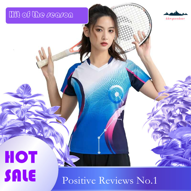 Ddmyoutdoor China Domestic Training Women Shirt Badminton Ping Pong Sports Gym Print Short Sleeves Outdoor Fashion Running Breathable Jerseys Exercise