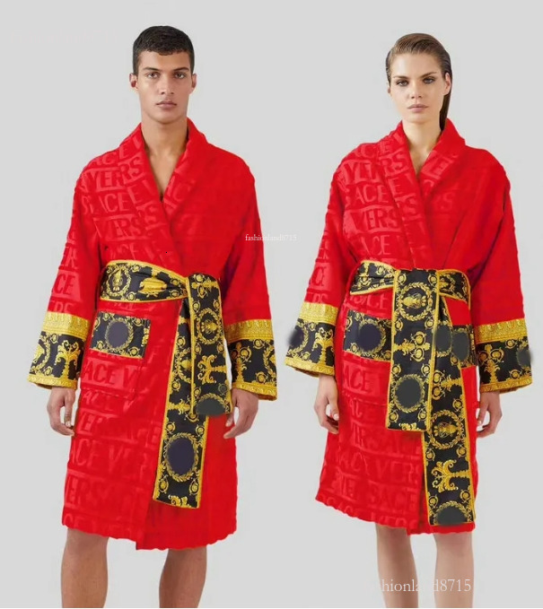 2025 Sleep Bathrobe Women Robe Sleepwear Man Cotton Sleepwear Night Robe Highquality Bathrobe Designer Robe Breathable Winter Home Wear Loungewear 7944c2