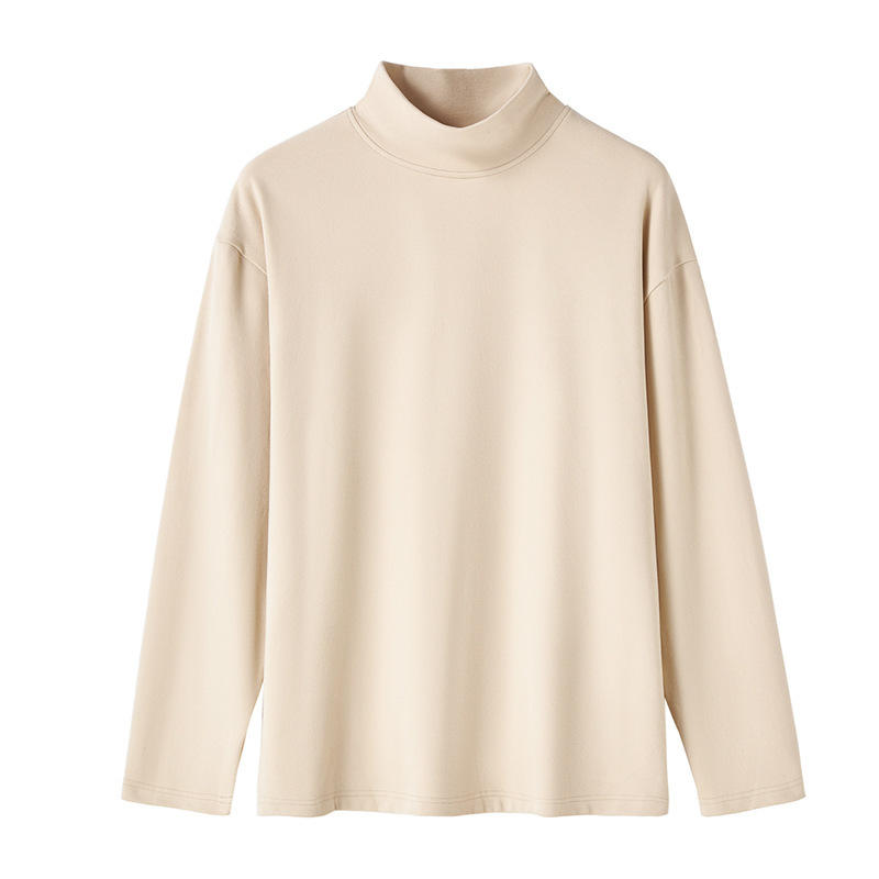TB01151 Warm base shirt for men in autumn and winter, simple solid color loose sweatshirt