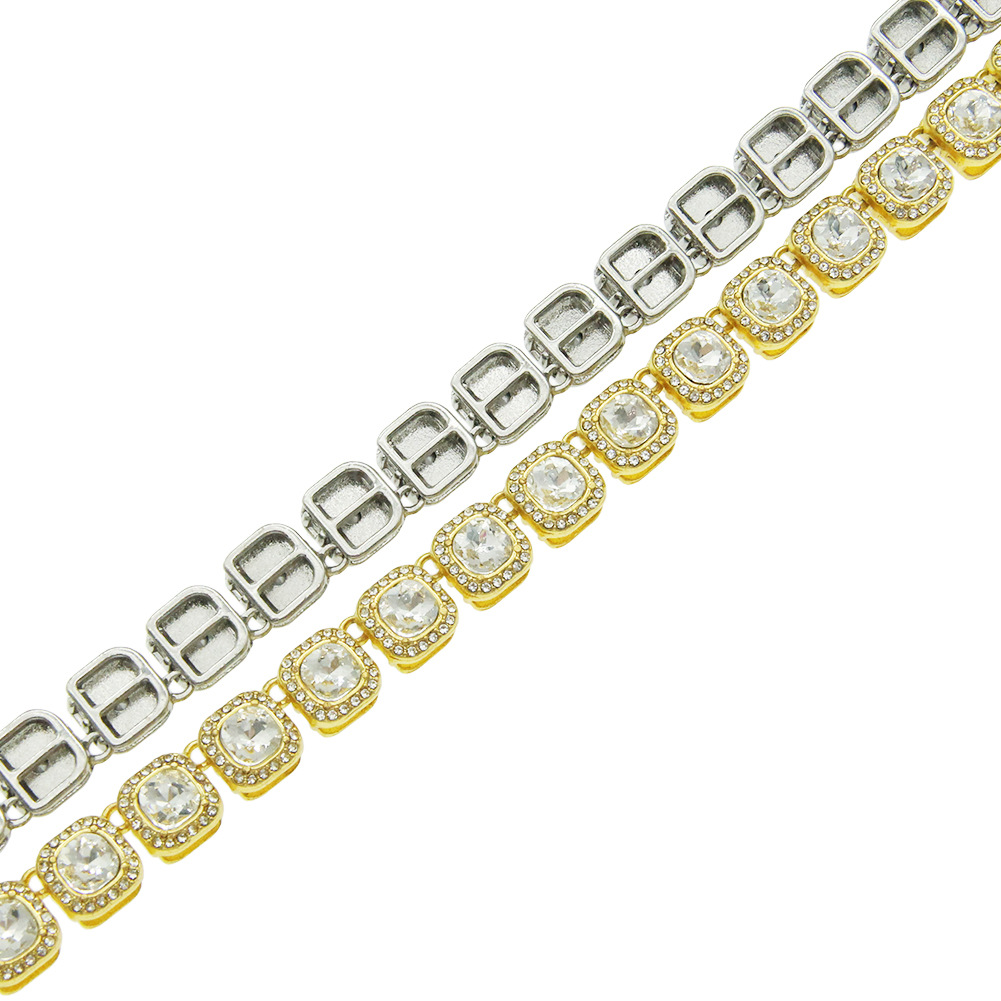 cuban k moissanite chain Custom d Vvs Moissanite Dia S Sier 8mm 12mm Large Tennis Chain Solid Back Hiphop Necklace 4 ier oli Bac Neclace