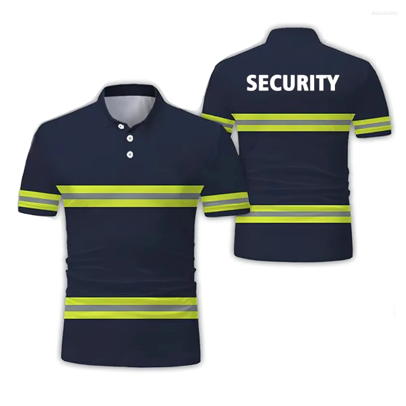 Men's T Shirts Security Classic Safety Clothing Polo Shirt Guard Work Uniform Construction Breathable Wholesale